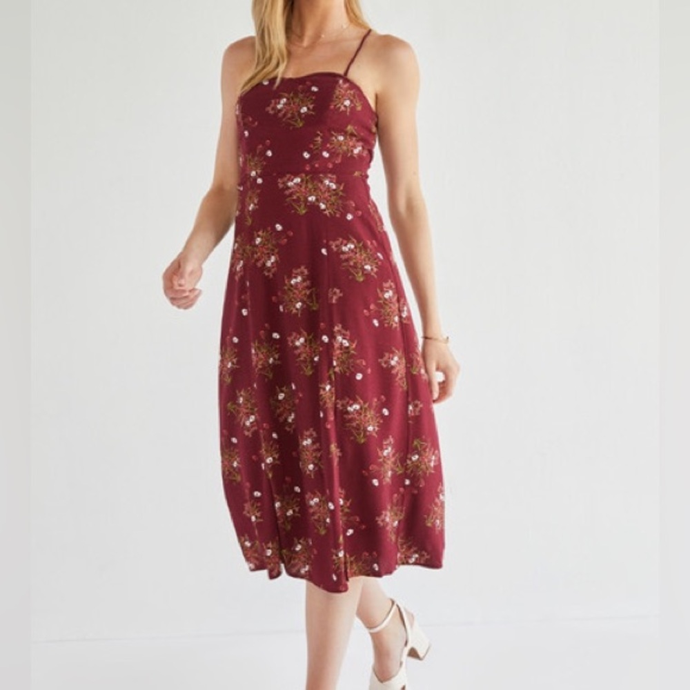 Clara Floral Cross Back Midi Dress